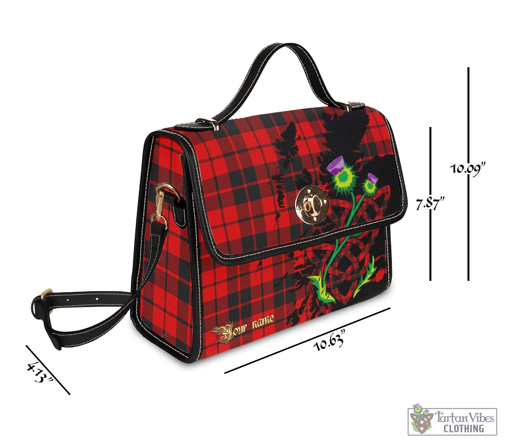 Tartan Vibes Clothing Hogg Tartan Waterproof Canvas Bag with Scotland Map and Thistle Celtic Accents