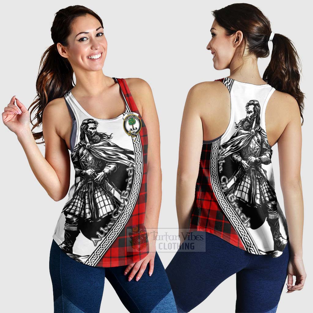 Tartan Vibes Clothing Hogg (Hog) Tartan Clan Crest Women's Racerback Tanks with Highlander Warrior Celtic Style