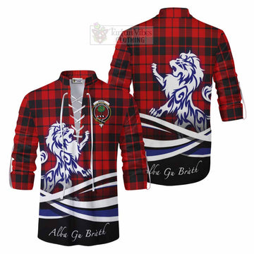 Hogg (Hog) Tartan Ghillie Kilt Shirt with Alba Gu Brath Regal Lion Emblem