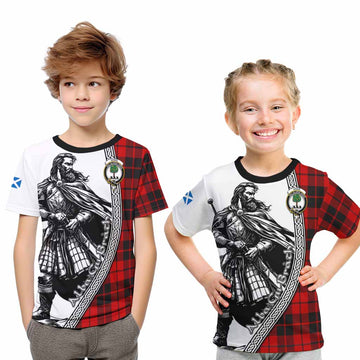 Hogg (Hog) Tartan Clan Crest Kid T-Shirt with Highlander Warrior Celtic Style