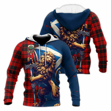 Hogg (Hog) Tartan Family Crest Knitted Hoodie with Scottish Majestic Lion