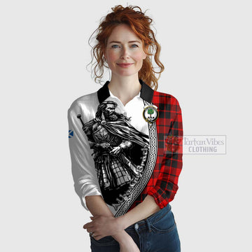 Hogg (Hog) Tartan Clan Crest Women's Casual Shirt with Highlander Warrior Celtic Style