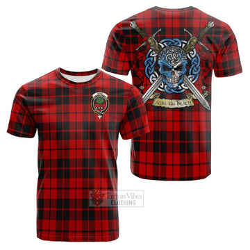 Hogg (Hog) Tartan Cotton T-shirt with Family Crest Celtic Skull Style