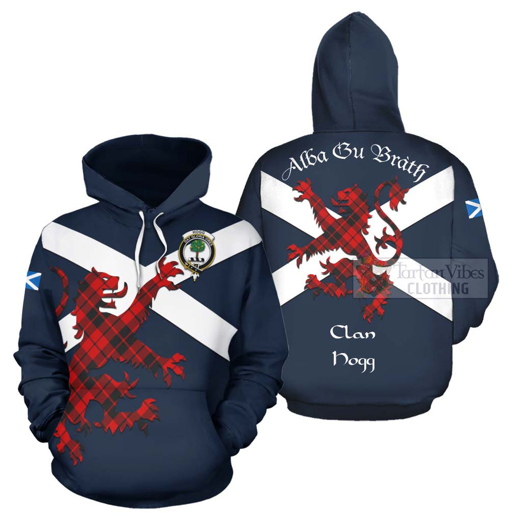 Tartan Vibes Clothing Hogg (Hog) Tartan Lion Rampant Hoodie – Proudly Display Your Heritage with Alba Gu Brath and Clan Name