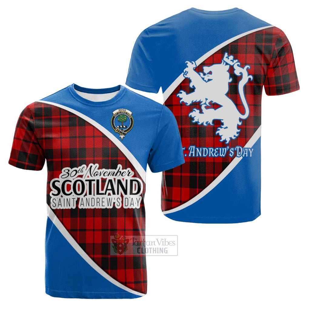 Tartan Vibes Clothing Hogg (Hog) Family Crest Tartan Cotton T-shirt Celebrate Saint Andrew's Day in Style