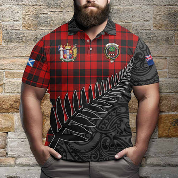 Hogg (Hog) Crest Tartan Polo Shirt with New Zealand Silver Fern Half Style