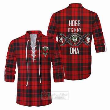 Hogg (Hog) Tartan Ghillie Kilt Shirt with Family Crest DNA In Me Style