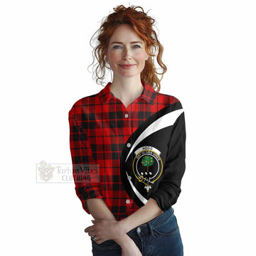 Hogg (Hog) Tartan Women's Casual Shirt with Family Crest Circle Style