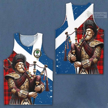 Hogg (Hog) Tartan Men's Tank Top with Family Crest Scottish Bagpiper Vibes