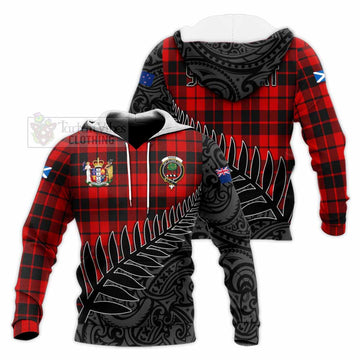 Hogg (Hog) Crest Tartan Knitted Hoodie with New Zealand Silver Fern Half Style