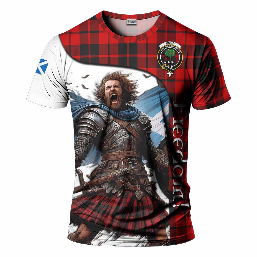 Hogg (Hog) Crest Tartan T-Shirt Inspired by the Freedom of Scottish Warrior