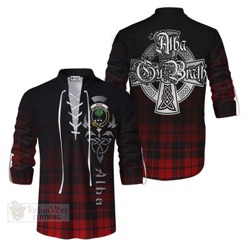 Hogg (Hog) Tartan Ghillie Kilt Shirt Featuring Alba Gu Brath Family Crest Celtic Inspired