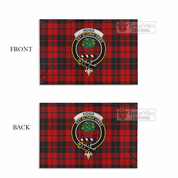 Hogg (Hog) Tartan House Flag with Family Crest