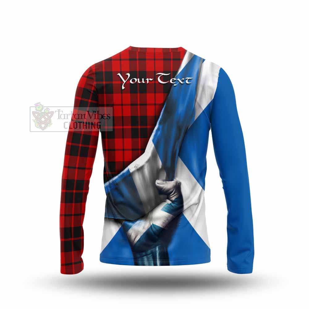 Tartan Vibes Clothing Hogg (Hog) Tartan Long Sleeve T-Shirt with Family Crest Scotland Patriotic Style