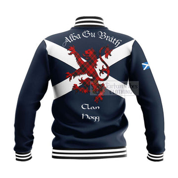 Hogg (Hog) Tartan Lion Rampant Baseball Jacket  Proudly Display Your Heritage with Alba Gu Brath and Clan Name