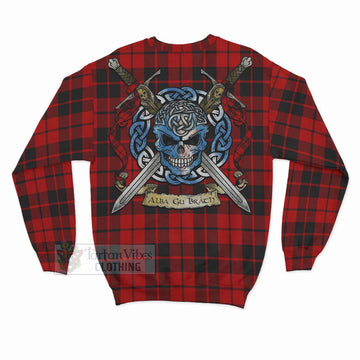 Hogg (Hog) Tartan Sweatshirt with Family Crest Celtic Skull Style