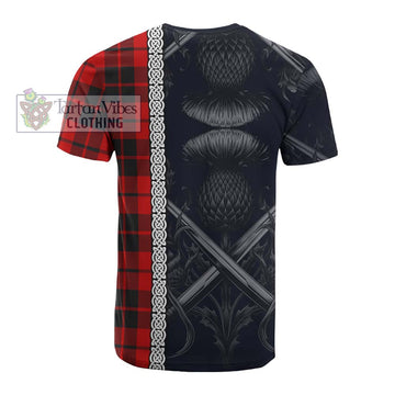 Hogg (Hog) Tartan Cotton T-shirt with Family Crest Cross Sword Thistle Celtic Vibes