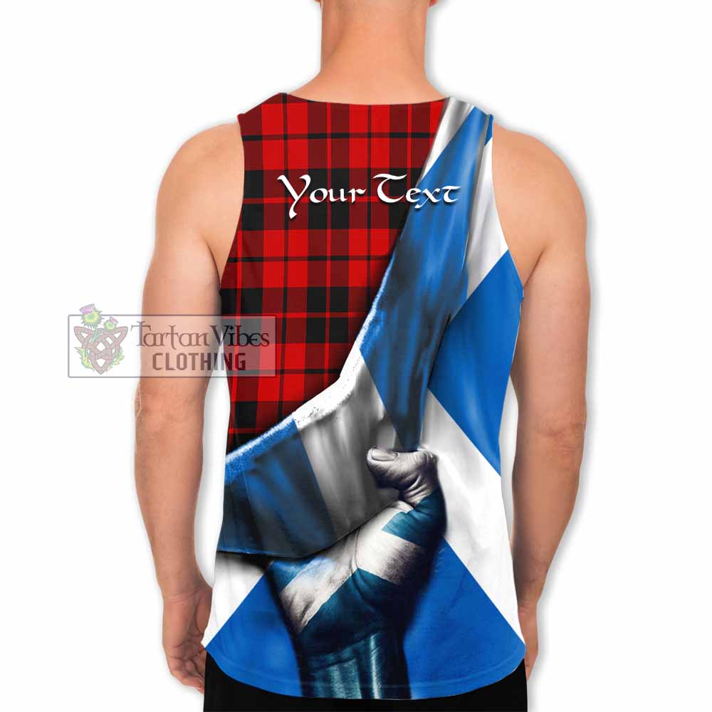 Tartan Vibes Clothing Hogg (Hog) Tartan Men's Tank Top with Family Crest Scotland Patriotic Style