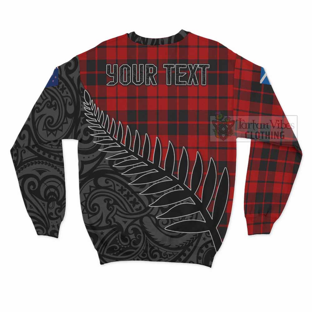 Tartan Vibes Clothing Hogg (Hog) Crest Tartan Sweatshirt with New Zealand Silver Fern Half Style