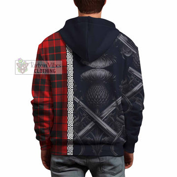 Hogg (Hog) Tartan Hoodie with Family Crest Cross Sword Thistle Celtic Vibes