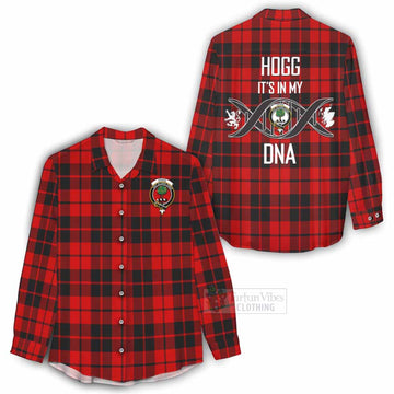 Hogg (Hog) Tartan Women's Casual Shirt with Family Crest DNA In Me Style