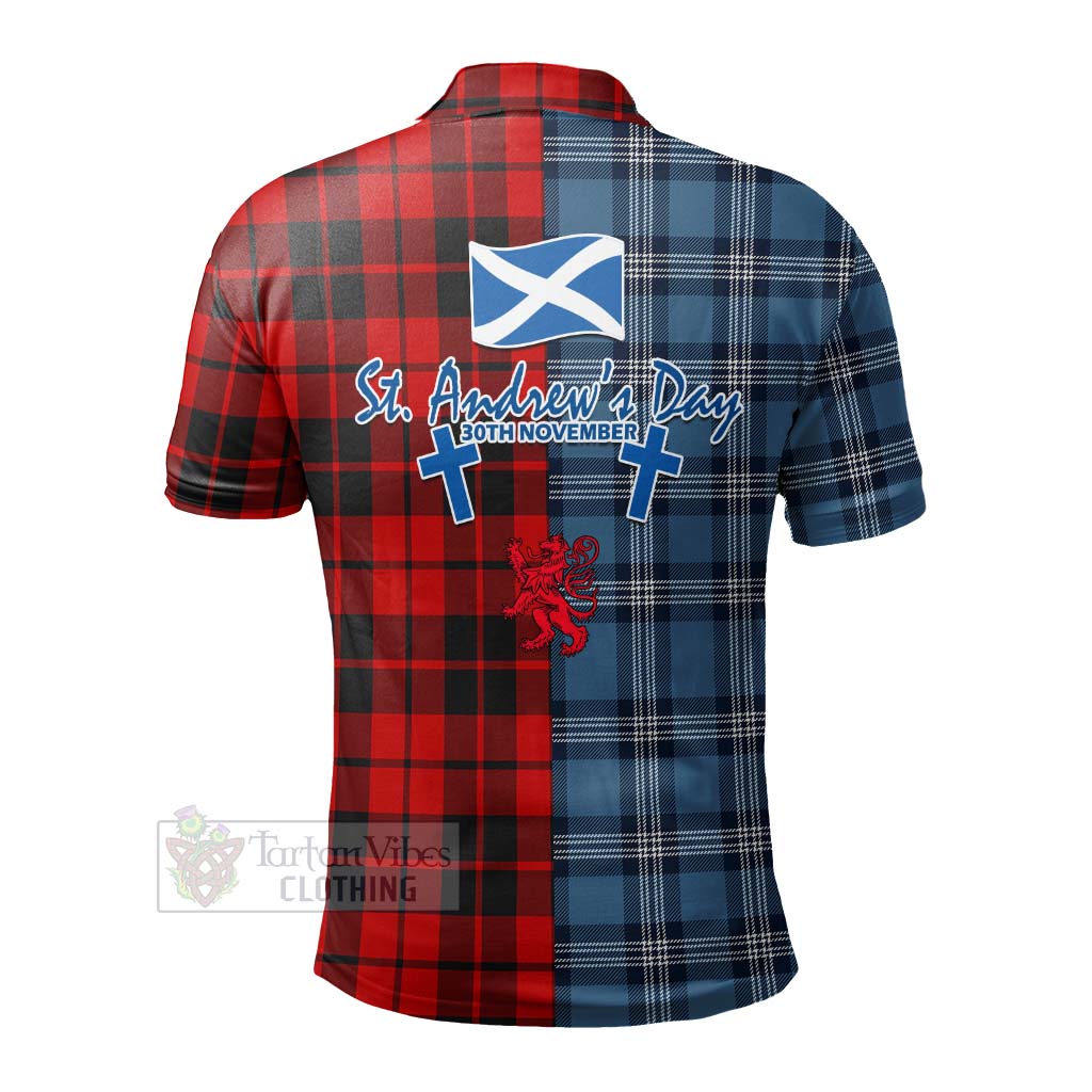 Tartan Vibes Clothing Hogg (Hog) Tartan Polo Shirt Happy St. Andrew's Day Half Tartan Style