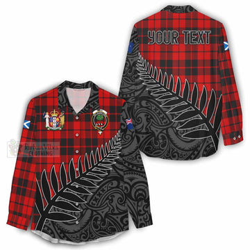 Hogg (Hog) Crest Tartan Women's Casual Shirt with New Zealand Silver Fern Half Style