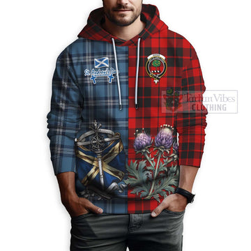 Hogg (Hog) Tartan Hoodie Happy St. Andrew's Day Half Tartan Style