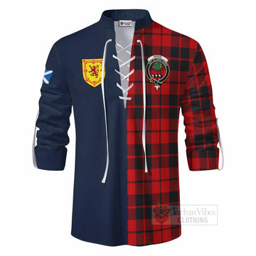 Hogg (Hog) Tartan Ghillie Kilt Shirt Alba with Scottish Lion Royal Arm Half Style