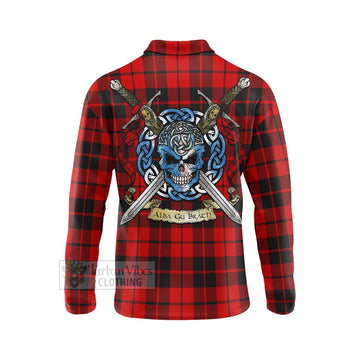 Hogg (Hog) Tartan Long Sleeve Polo Shirt with Family Crest Celtic Skull Style