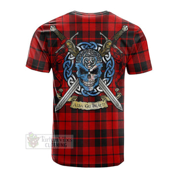 Hogg (Hog) Tartan Cotton T-shirt with Family Crest Celtic Skull Style