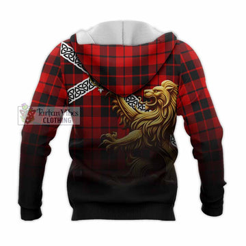 Hogg (Hog) Crest Tartan Knitted Hoodie with Golden Lion Emblem Celtic Style - Tartan Vibes Clothing