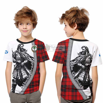 Hogg (Hog) Tartan Clan Crest Kid T-Shirt with Highlander Warrior Celtic Style