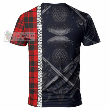 Hogg (Hog) Tartan T-Shirt with Family Crest Cross Sword Thistle Celtic Vibes