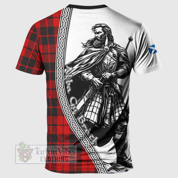 Hogg (Hog) Tartan Clan Crest T-Shirt with Highlander Warrior Celtic Style