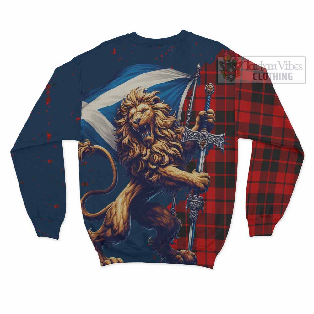 Tartan Vibes Clothing Hogg (Hog) Tartan Family Crest Sweatshirt with Scottish Majestic Lion