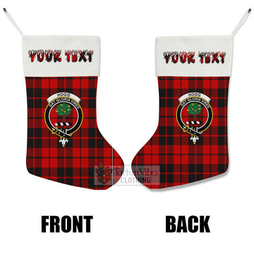 Hogg (Hog) Tartan Family Crest Christmas Stocking with Personalized Text