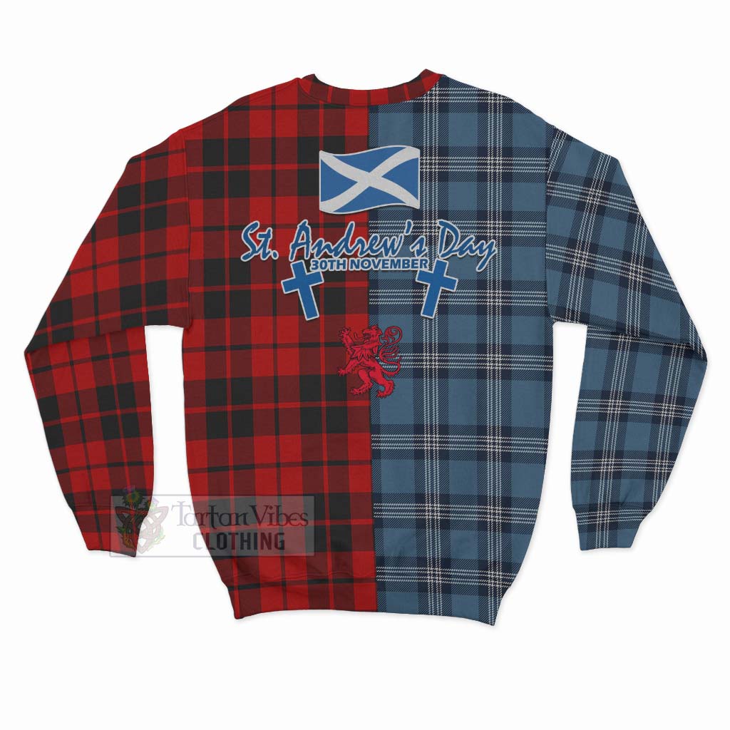 Tartan Vibes Clothing Hogg (Hog) Tartan Sweatshirt Happy St. Andrew's Day Half Tartan Style