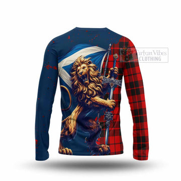 Hogg (Hog) Tartan Family Crest Long Sleeve T-Shirt with Scottish Majestic Lion