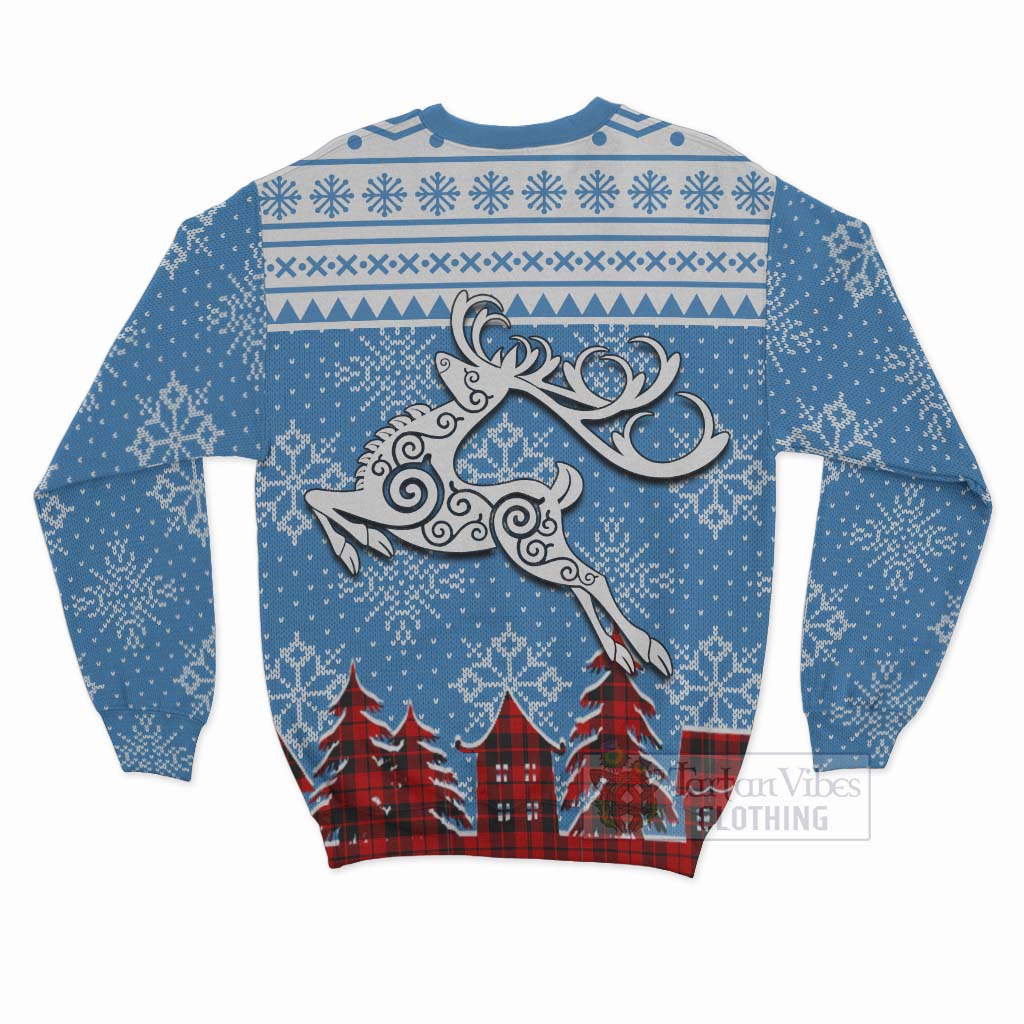 Tartan Vibes Clothing Hogg (Hog) Clan Christmas Sweatshirt Celtic Reindeer Style