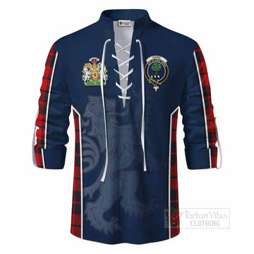 Hogg (Hog) Tartan Ghillie Kilt Shirt with Family Crest and Lion Rampant Vibes Sport Style