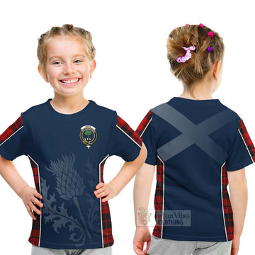 Hogg (Hog) Tartan Kid T-Shirt with Family Crest and Scottish Thistle Vibes Sport Style