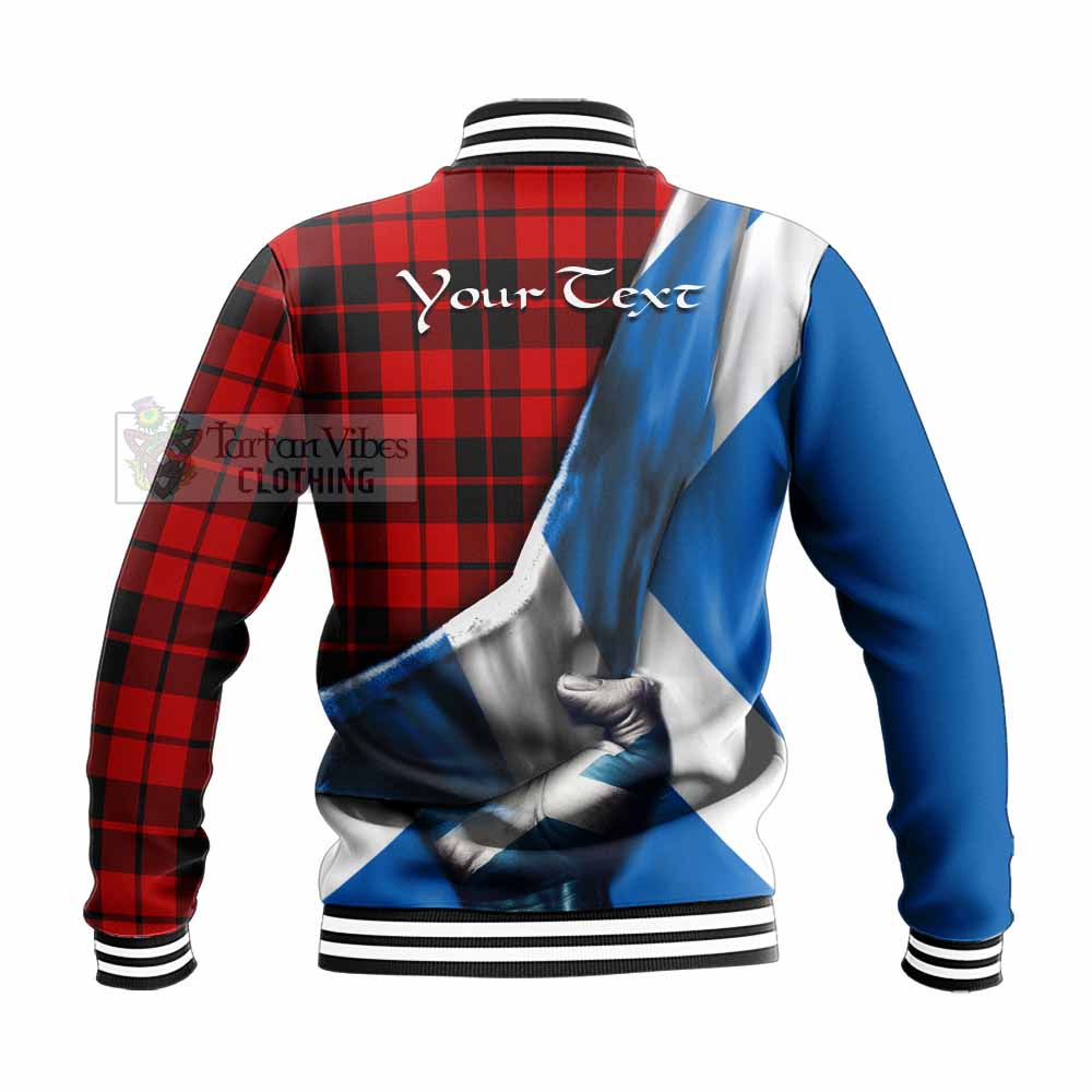 Tartan Vibes Clothing Hogg (Hog) Tartan Baseball Jacket with Family Crest Scotland Patriotic Style