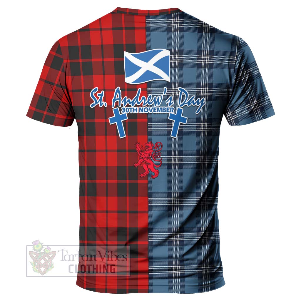 Tartan Vibes Clothing Hogg (Hog) Tartan T-Shirt Happy St. Andrew's Day Half Tartan Style