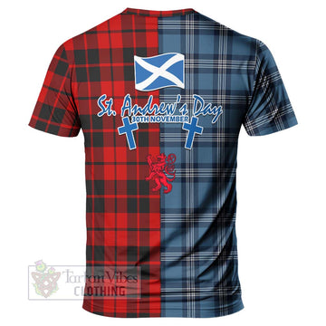 Hogg (Hog) Tartan T-Shirt Happy St. Andrew's Day Half Tartan Style