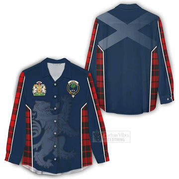 Hogg (Hog) Tartan Women's Casual Shirt with Family Crest and Lion Rampant Vibes Sport Style