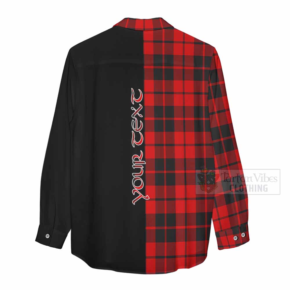 Tartan Vibes Clothing Hogg (Hog) Tartan Women's Casual Shirt with Family Crest and Half Of Me Style