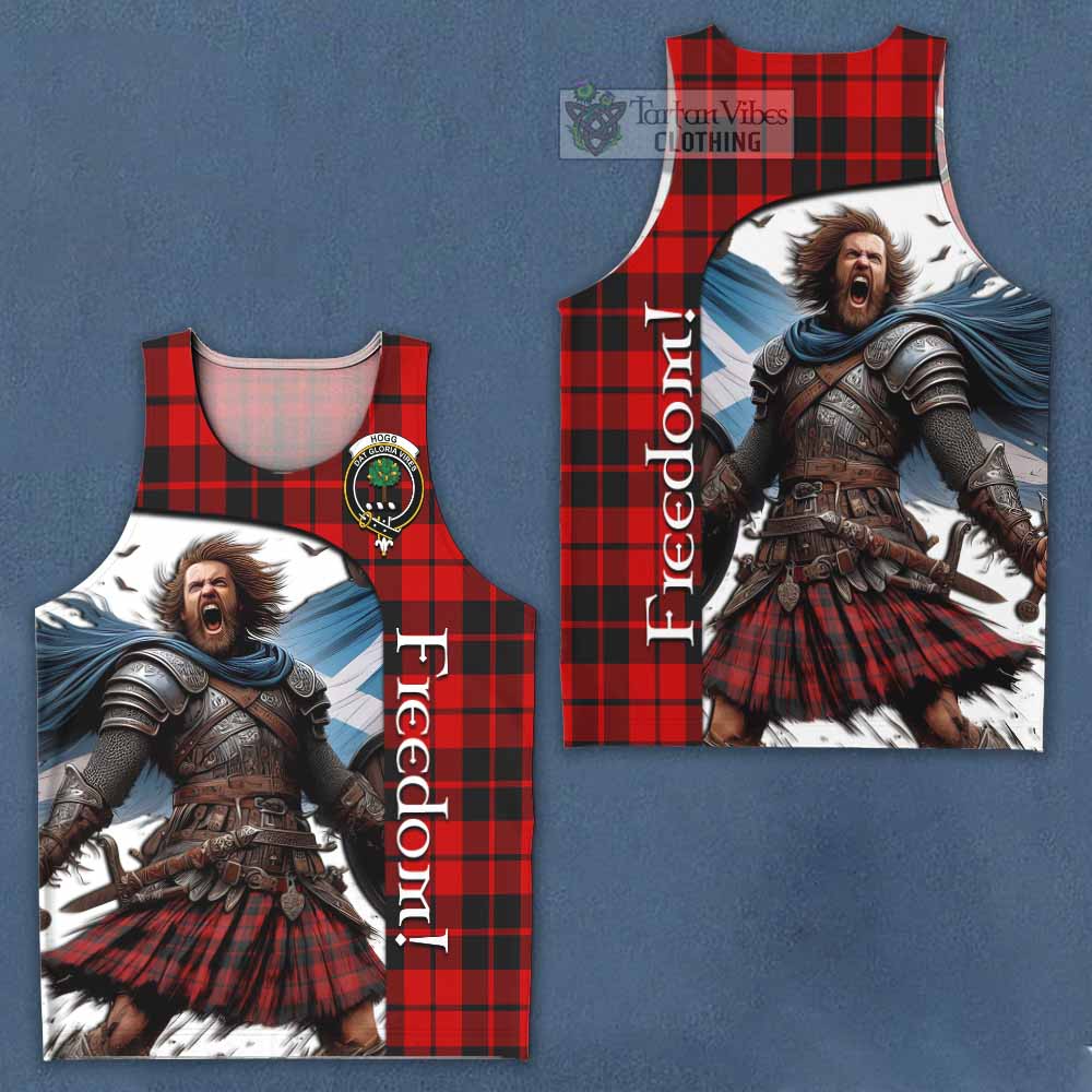 Tartan Vibes Clothing Hogg (Hog) Crest Tartan Men's Tank Top Inspired by the Freedom of Scottish Warrior