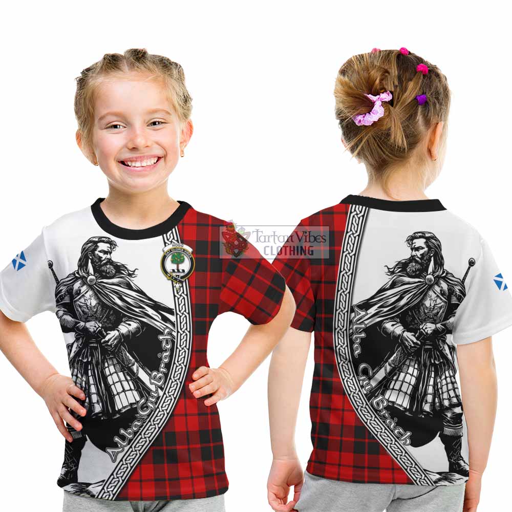 Hogg (Hog) Tartan Clan Crest Kid T-Shirt with Highlander Warrior Celtic Style