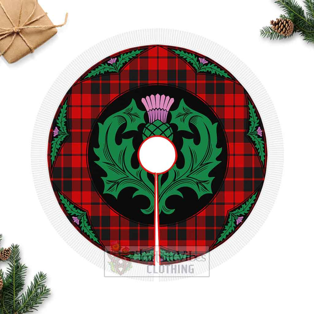 Tartan Vibes Clothing Hogg (Hog) Tartan Christmas Tree Skirt Scottish Thistle Style